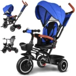 Tiny Bike 3in1 gyermek tricikli napellenzővel, forgatható üléssel