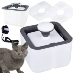 Automata 2,5 l-es macska-kutya itató szökőkút, 3 üzemmóddal, csendes USB pumpa