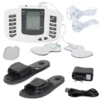 EMS TENS izomstimulátor masszázskészülék LCD-vel, 4 elektróda, papucs