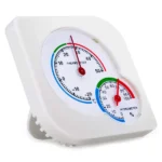 Analóg hő- és páramérő, 7,5 cm fehér, beltéri/kültéri, fali/asztali