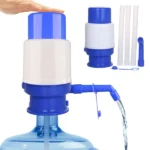 Kézi vízadagoló pumpa gallon palackokhoz, teleszkópos cső, fehér/kék
