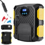 Autós digitális kompresszor 12 V, 150 PSI/10 bar, LCD kijelző, LED lámpa