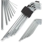 9 részes gömbvégű imbuszkulcs készlet 1,5–10 mm, acél tartóval