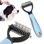 Trimmer fésű aljszőr eltávolító, 17 rozsdamentes pengével, kutya-macska