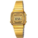 Casio Vintage LA-670WGA-9 női karóra arany rozsdamentes acél, WR30, ébresztő