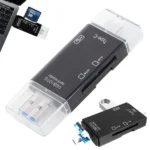 5 az 1-ben SD/microSD kártyaolvasó USB, USB-C, Micro USB OTG, 256 GB
