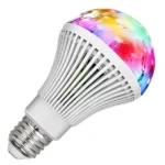 RGB forgó diszkó LED izzó E27 foglalat, 3 W, 120° szórásszög, party fény