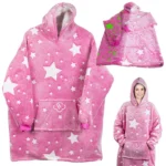 Oversize pulóver-takaró, XXL, vastag polár, 2 az 1-ben