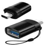 USB-C – USB-A 3.0 OTG adapter fekete, adatátvitel & töltés