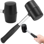 Visszaütésmentes gumikalapács térkövezéshez, 25 cm, gumírozott nyél