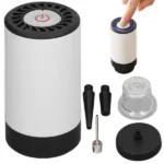 Elektromos vákuumpumpa ételtasakokhoz, USB-s, 5 fúvókával, fehér