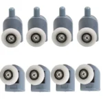 Zuhanykabin görgő készlet, univerzális, 8 db, 22 mm, 4–6 mm üveghez
