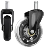 Szék görgő puha szilikon kerékkel, 80 mm, 11 mm csappal – 1 db