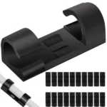 Öntapadós kábelrendező klipsz készlet, 20 db, max 7 mm kábelhez
