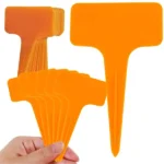 Színes műanyag növényjelölő címkék, 50 db, 10×6 cm