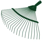 Lombseprű fej, könnyű fém, 36 cm, 22 fog, zöld, nyél nélkül