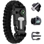 5 az 1-ben túlélő paracord (3 m) karkötő iránytűvel, tűzgyújtóval, pengével