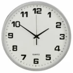 Falióra 25 cm, ezüst, csendes kvarc szerkezet, római számok