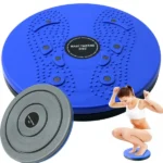 Mágneses 360°-os forgó tornatárcsa lábmasszázzsal, 24,5 cm, kék