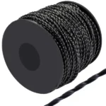Sárga nylon damil 2,4 mm × 100 m, csavart keresztmetszetű csendes vágószál