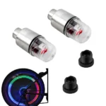 Fém szelepsapkák LED-es, mozgás-/fényérzékelős, többszínű, 2 db
