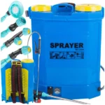 Akkumulátoros háti permetező 16 l, hosszú teleszkópos lándzsa, 4 fúvóka