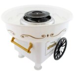 Fehér AG137F vattacukor készítő, 500 W, 30 cm tál, otthoni
