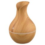 Ultrahangos USB mini párásító, 200 ml, LED éjjeli fény, barna