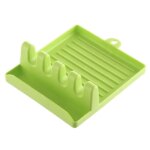 Zöld szilikon konyhai eszköztartó falra akasztható, 14×13 cm