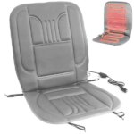 Szürke 12V autós ülésfűtő matrac, 2 hőfokkal, 30 W, 97×48 cm