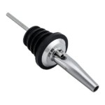 Rozsdamentes acél italkiöntő adagoló gumidugóval, univerzális palackhoz