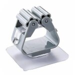 Öntapadós fali seprű- és moptartó, szürke, 5×5 cm