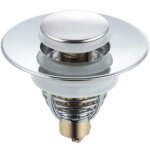 Univerzális 62 mm klik-klak mosdó- és mosogató dugó, rozsdamentes