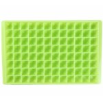96 kockás rugalmas PP jégkocka forma, zöld, 30,5×20×2 cm