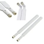 AK115B 2 db 8 dBi beltéri LTE router antenna SMA csatlakozóval, fehér