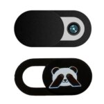 2 db ultravékony, panda mintás fekete laptop webkamera takaró 20×9 mm