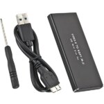 AK96 M.2 SATA SSD – USB 3.0 adapter, 6 Gb/s, LED, fekete