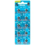 Vinnic alkáli gombelem LR41 / LR736, 1,5 V, 10 db bliszter