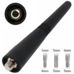 Univerzális autós AM/FM rádió antenna, 9 cm, fekete, M4/M5/M6 adapterekkel