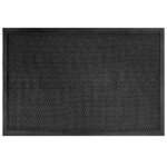 Kültéri csúszásgátló lábtörlő, PVC, fekete, 60×40 cm