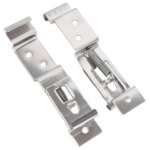 Rozsdamentes acél keret nélküli rendszámtábla tartó, állítható 10,5–12 cm, 2 db