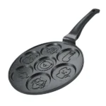 Herzberg 26 cm-es márvány bevonatú palacsinta és crepe sütő, 7 állatos forma