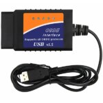Elm327 V1.5 USB OBD2 diagnosztikai interfész, CH340, fekete