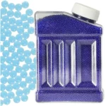 Kék hidrogél vízgyöngyök 50 000 db, 7–8 mm, 250 g, játékfegyverhez, növényhez