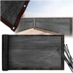 Erkély takaró PVC háló 105x500 cm, UV-álló, 150 g/m², fém ringlik