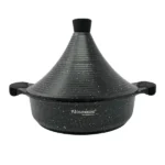 Tajine edény 32 cm, márvány bevonatú, indukciós kompatibilis, fekete