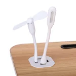 Összecsukható ágyasztal laptophoz USB panellel, MDF lap, 60×40 cm