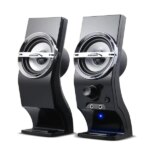 Audiocore AC805 6 W USB számítógépes sztereó hangszórók, fekete