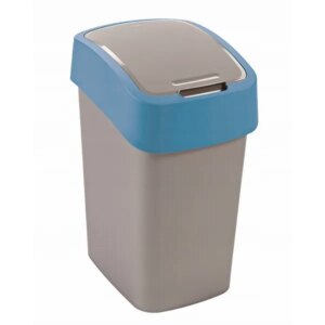 Curver Flip Bin 25 l kézi nyitású szemetes, szürke-kék, 70% újrahaszn.