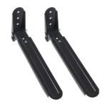 Fekete fali mikrohullámú sütő tartó, 20 kg teherbírás, 28,5–42,5 cm